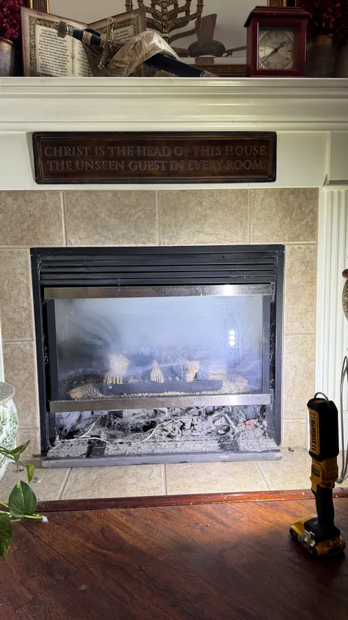 Before &mdash; Gas Fireplace Service