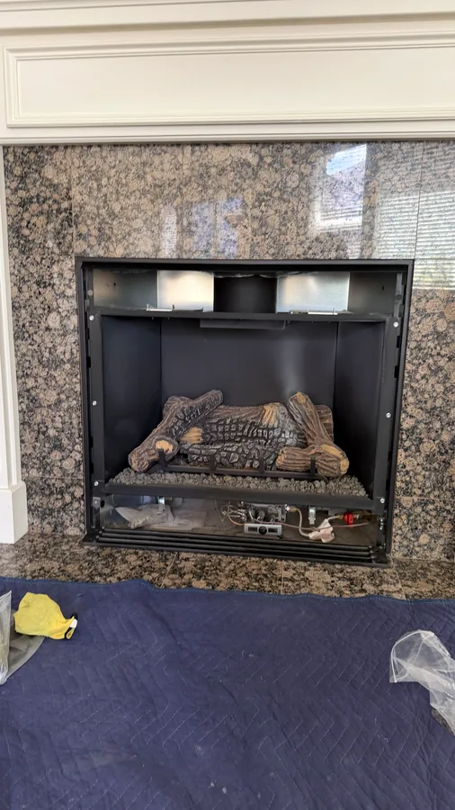 Before &mdash; Gas Fireplace Burner Restoration